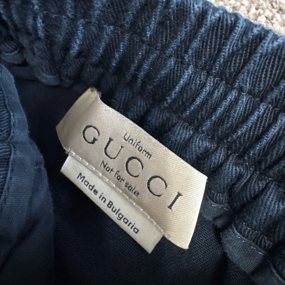 GUCCI Uniform Navy-Blue Cargo Uniform Work Pants - Picture 2 of 5